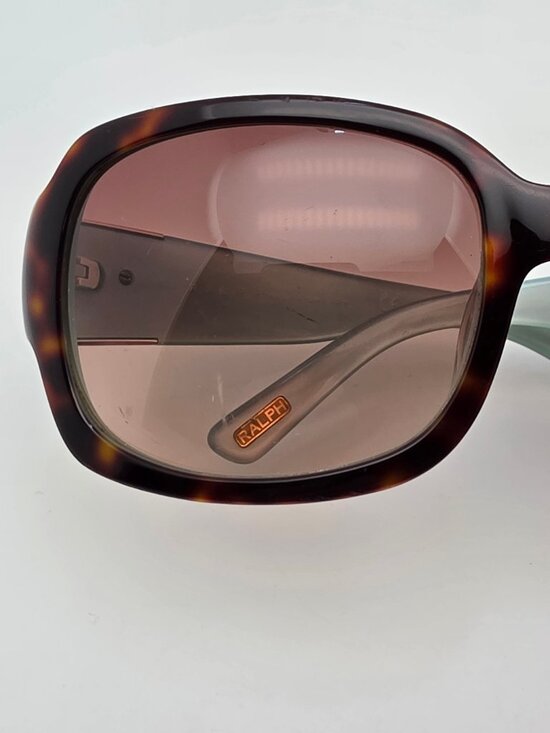 Ralph Lauren RA5031 Tortoise Tiffany Blue Frame Brown Lens Oversized Sunglasses main image 9